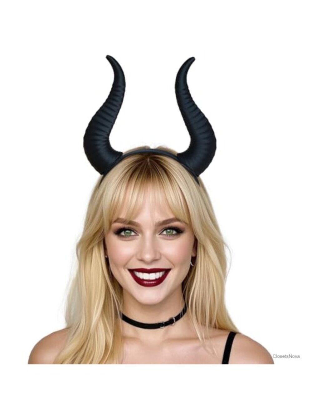 3D Printed Demon Horns Headband Detachable Cosplay Costume Accessory